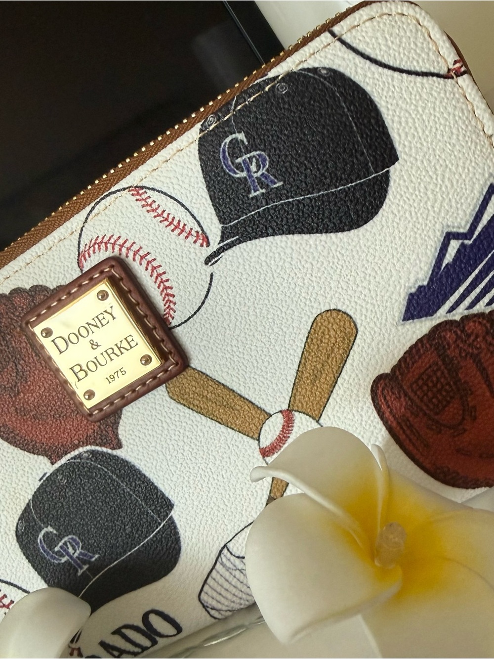 Dooney & Bourke baseball Colorado Rockies zip around wallet wristlet LTD ED - Picture 2 of 15